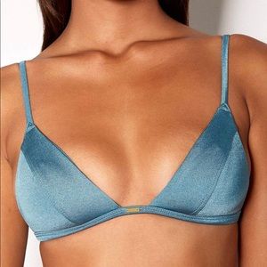 Blue Bikini Top- Gooseberry So Chic Triangle